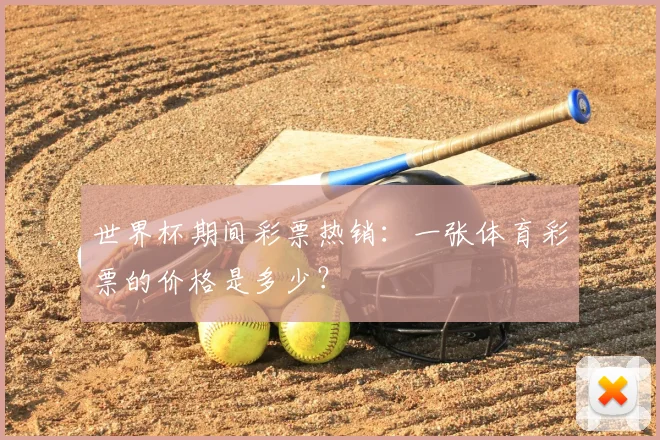 世界杯期间彩票热销：一张体育彩票的价格是多少？